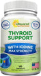 aSquared Nutrition Premium Thyroid Support Supplement with Iodine (180 Capsules) - Best Herbal & Vitamin Complex Pills w/ B12, Ashwagandha, Bladde...