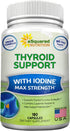 aSquared Nutrition Premium Thyroid Support Supplement with Iodine (180 Capsules) - Best Herbal & Vitamin Complex Pills w/ B12, Ashwagandha, Bladde...