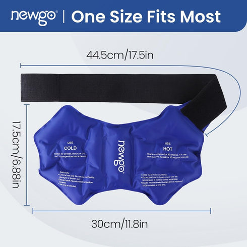 NEWGO Ankle Ice Pack Wrap for Swelling, Ice Pack for Ankle Injuires Reusable Ankle Cold Pack Wrap Hot Cold Therapy Ankle Ice Wrap for Sprained Ank...
