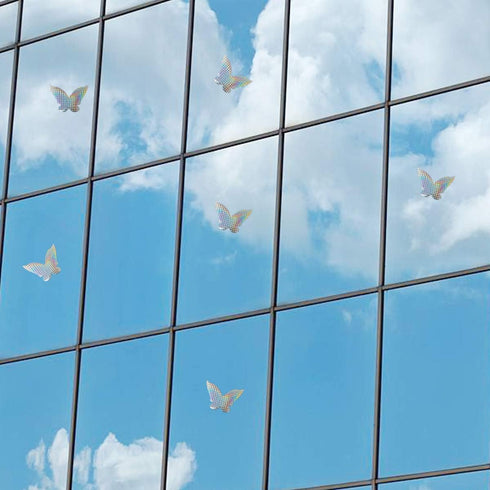 Anti Collision Window Stickers for Birds, Glass Window Decals Clings for Bird Strikes, Stop Birds from Hitting Windows, Butterfly, 16 Pieces...