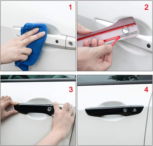 Exterior Door Handle Cover Trim for Honda Civic 10th Gen Accessories 2016 2017 2018 2019 2020 2021 with Smart Keyhole (Glossy Black)...