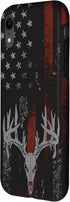 iPhone XR American Flag Whitetail Deer Buck Hunting USA FLAG Hunter Case...