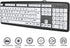 Black Computer Keyboard Wired USB Keyboard Low Vision Keyboard USB Wired Old People Keyboard with White Large Print Keys(Black)...