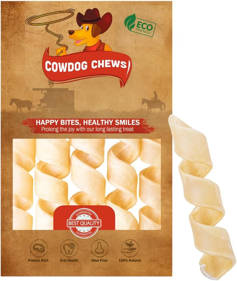 Natural Large Collagen Springs Dog Treats 5-7" (5 Pack)- Long-Lasting Alternative to Rawhide & Bully Sticks,Great for teething and aggressive chew...