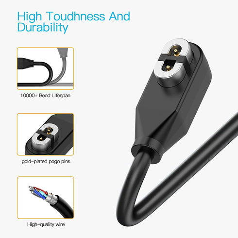 AWINNER 2 Pack Compatible for Shokz Charging Cable,Magnetic Charger Cord Compatible for Aftershokz Aeropex AS800,Shokz OpenRun Pro,OpenRun,OpenRun...