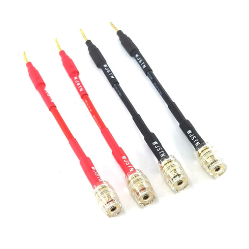 Flex Pin Banana Plugs to 4mm Female Banana Jack Speaker Audio Adapter for Spring Loaded Terminals Amplifier Speaker Sound Systems 4Pack1...