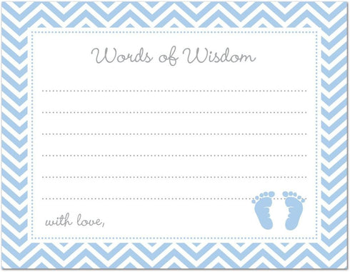 MyExpression.com 48 Cnt Blue Baby Feet Footprint Advice Cards...
