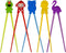 Training chopsticks for kids adults and beginners - 5 Pairs chopstick set with attachable learning chopstick helper - right or left handed...