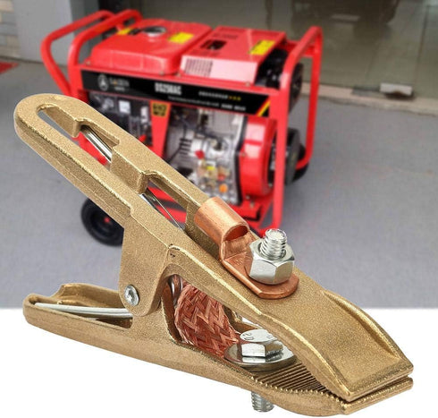 Fafeicy Welding Ground Clamp, Brass Material A Shape Ground Welding Earth Clamp Brass Welding Clamp for Welding Machine Used in Shipyards, Machine...