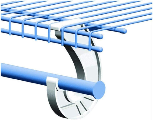 3 x SuperSlide White Closet Rod Support Pack of 2...