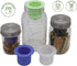Divider Cup by Mason Jar Lifestyle - For Salads, Dips, and Snacks. Plastic Free Bento Lunch Container(Bright Blue, Wide Mouth)...