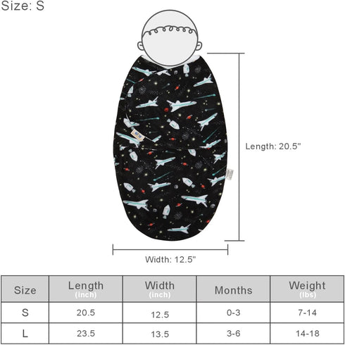 BlueSnail Baby Swaddle, Soft and Comfortable, Newborn Easy Wrap Receiving Blanket, Suitable for 0-3/3-6 Months (Black, 0-3 Months)...