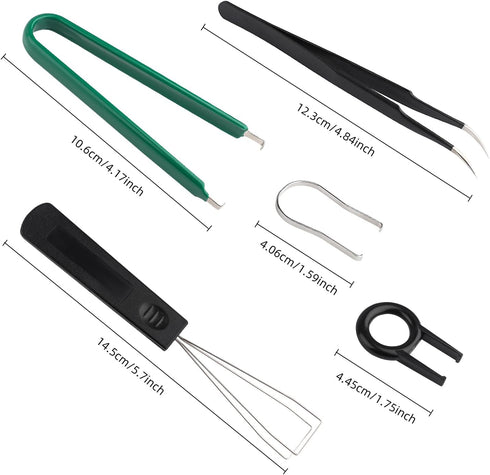 Keycap Remover Tools Kit, 5PCS Keycap Switch Puller Keyboard Cleaning Tools Switch Puller with Keycap Tweezers for Mechanical Keyboard DIY...