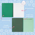 ban.do Green Floral Rough Draft Mini Spiral Notebook, 9" x 7" with Pockets and 160 Lined Pages, Superbloom...