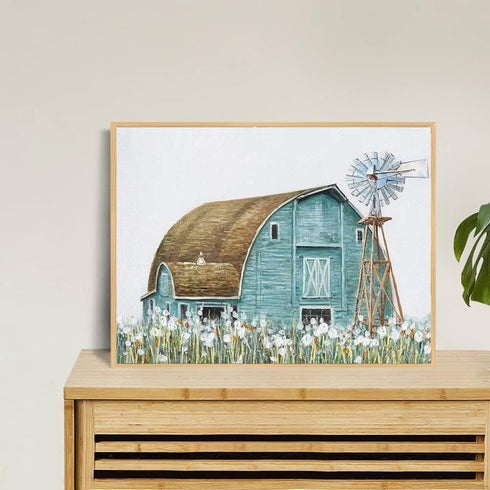 BOMUVI Paint by Numbers for Adults Beginner Paint by Numbers for Adults Farm Paint by Number Kits Acrylic Painting White Flower Paint by Number Ki...