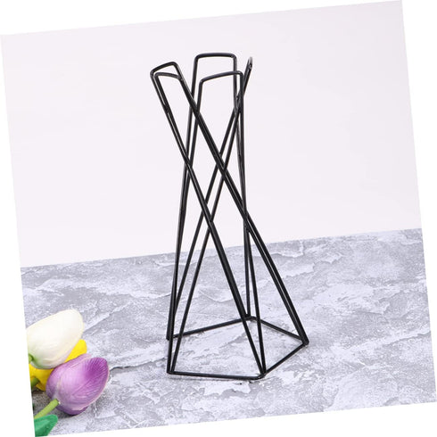 2pcs Large Indoor Plants Metal Air Plant Container Black Air Plant Holder Astetic Room Decor Air Plant Display Holder Wall Shelf Brackets Vases fo...