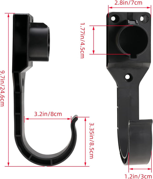 EV Charger Holder, Portable Electric Car Charger Hooks, EV Charger Nozzle Holster Dock and J-Hook Combination for J1772 Connector......