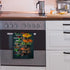 Colourful Herbs Spices Cooking Black Dish Kitchen Towels Set of 2 Soft Absorbent Hand Towels Tea Towels Gifts Bathroom Home Decorative 16x24 Inch...