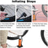 Bike Pump, Mini Bike Floor Pump Compact Mini Portable Bicycle Foot Pump Compatible with Presta and Schrader Valve Portable Bicycle Pump,Aluminum A...