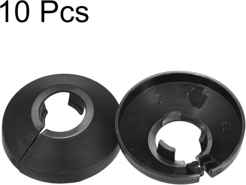 uxcell Pipe Cover Decoration, 16mm PP Plastic Escutcheon Water Pipe Drain Line Cover Black 10pcs...