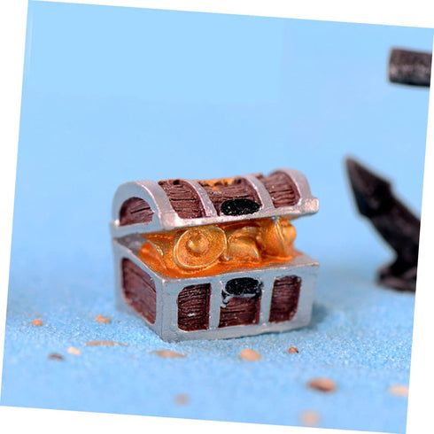 4Pcs Treasure for Aquarium Small Fun Fish Tank Aquarium air Decorations Gold Fish Aquarium Decorations Mini Treasure Chest Miniature Treasure Ches...