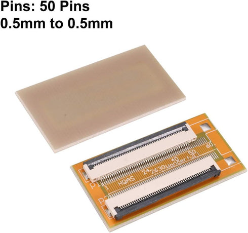 uxcell 0.5mm Pitch 50 Pin to 50 Pin Extension Connector Aapter for FFC FPC Cable Extend Zip HDD...