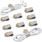 Cord Organizer,Cord Keeper,Cable Organizer USB Holder,Cable Management,Cable Straps,Earbud case,wrap Headset Winder,Phone Earphone Clips Ties (gra...