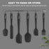 NileHome Silicone Spatula Set 6 Pieces Food Grade Kitchen Utensils with Silicone Brush Heat Resistant BPA-free Rubber Spatula for Scraping, Baking...