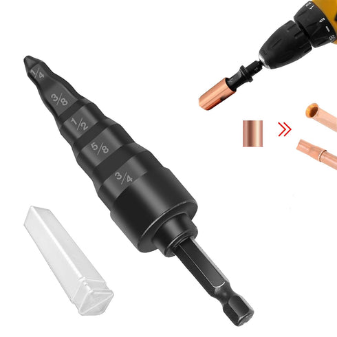 HVAC Repair Tool?5-in-1 Air Conditioning Copper Pipe Expansion Swaging Drill Bit Set.Contains Five Sizes of Drill Bits: 1/4, 3/8, 1/2, 5/8, 3/4., ...