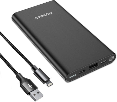 Power Bank Fast Charging PD 3.0 18W Quick Charge Portable Charger 10000mAh USB-C Back Up Battery Pack for iPhone 15 14 13 12 11 X XS XR Pro Max Pl...