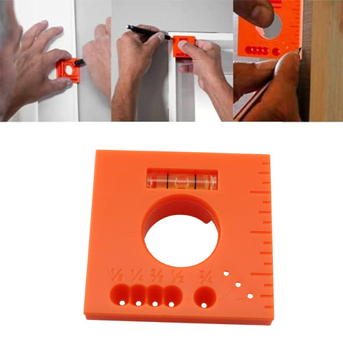 2pcs Mark Offset Ruler with Gradienter Finish Carpentry Tools 5 in 1 Multifunction Ruler for Parallel Lines for Woodworking...