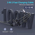 100W USB C to Multi Charging Cable6FT, 6A PD USB C Fast Charging Cable, 5 in 1 Braided Multi Charging Cable with IP/Type C/Micro USB Universal Syn...