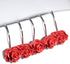BEAVO Shower Curtain Hooks, Home Decorative Rustproof Shower Curtain Hooks Resin Rose Flower Shower Hooks Rings for Bathroom Shower Rods Curtains,...