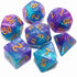 DND Dice Set Lake Blue & Purple Polyhedral RPG Dice for Dungeon and Dragons D&D Role Playing Games Table Games Glitter Dice...