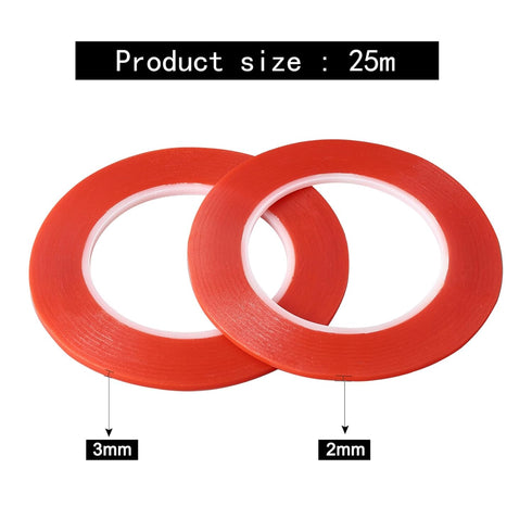 2 Rolls (2mm/3mm x 25m) LCD Repair Tape Phone Repair Tape LCD Touch Screen Repair Tape Phone Screen Adhesive Tape with and 1 Tweezers for Cell Pho...