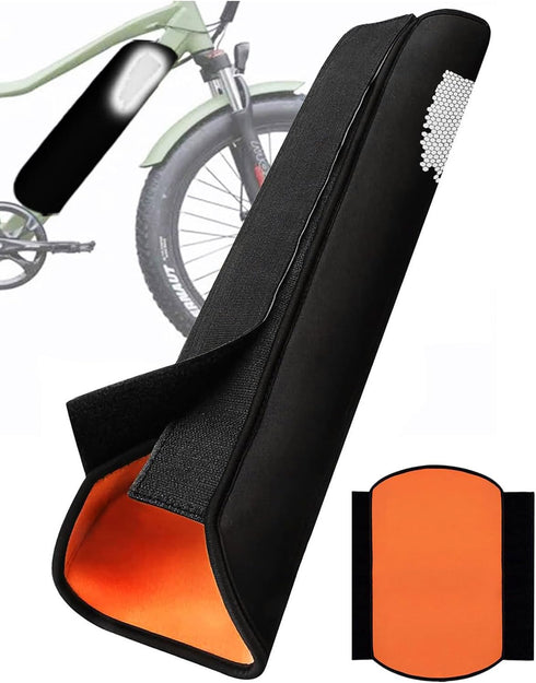 E Bike Battery Cover, Reflective Battery Protective Cover E-Bike at Night, Bicycle Thermal Cover Waterproof Dustproof Bag for Battery in Downtube,...