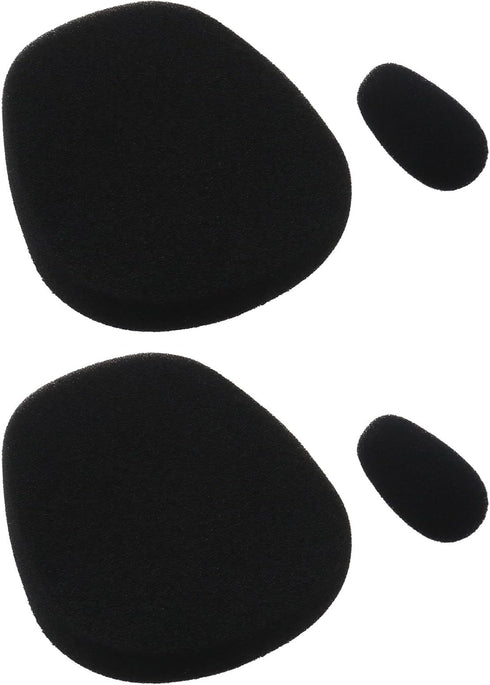 Create idea 1 Pair of Replacement Ear Pads and 1 Pair of Mic Windscreen Foam Compatible with BlueParrott B450-XT Replacement Ear Cushions Cups Cov...