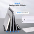 3-Slot Vertical Laptop Stand Holder,Adjustable ABS Plastic Desktop Notebook Dock,Vertical Laptop Stand Space-Saving for All MacBook/Surface/Samsun...