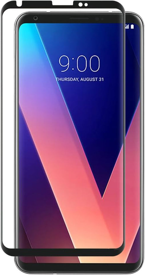 CENTAURUS Replacement for L-G V30 Tempered Glass Screen Protector-(3 Pack) HD Full Coverage Arc Surface Silk Print Protective Film L-G V30 H932 H9...