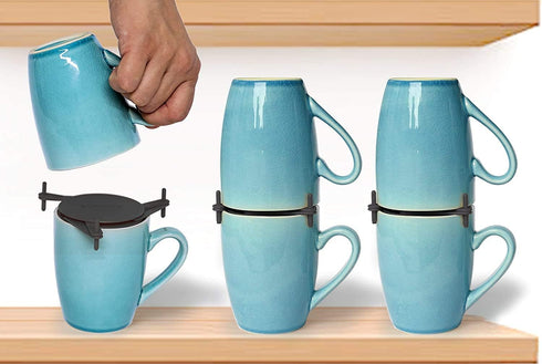 ELYPRO Coffee Mug Organizers and Storage, Kitchen Cabinet Shelf Organizer - Cupboard and Pantry Organization, Expandable Stackable Gadget for Tea ...