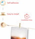 BIZYAC Hanging Photo Display Room Wall Decor - Sculptural Picture Frames Collage - 5 Strings with 30 Clips - 3M Self Adhesive Hooks - No Holes Dri...
