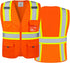 High Visibility Safety Vest with 9 Pockets, Reflective Tape Zipper Front, Work Vest for Men & Women (X-Large, Orange)...
