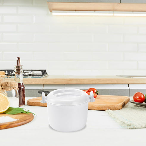 Angoily Small Microwave Rice Maker: Portable Microwave Rice Cooker Vegetable Steamer Set Microwavable Pasta Cooker, Kitchen Non- Stick Pot Bacon C...