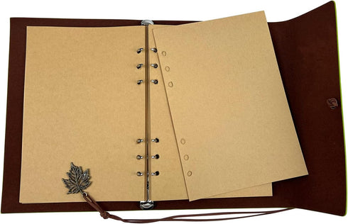 Leather Writing Journal Notebook,Classic Spiral Bound Notebook Refillable Diary Sketchbook Gifts with Unlined Travel Journals to Write in for Girl...
