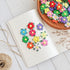 Handmade 100 Pcs Lovely Mulberry Paper Flowers 30x30mm Scrapbooking Wedding DIY Craft Supplies Card Paper Flowers Craft Projects (10 Colors)...