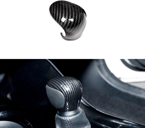 Gear Shift Lever Knob Shifter Head Cover Trim for Toyota C-HR CHR 2018 2019 2020 2021 2022, ABS Carbon Fiber...