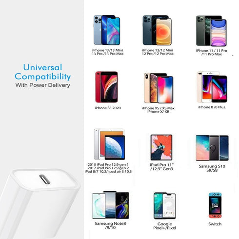iPhone 15 14 13 Charger Block,20W PD USB C Charger iPhone Fast Charger Plug Type C Wall Charger,PD Durable USB-C Power Delivery Adapter Box Compat...