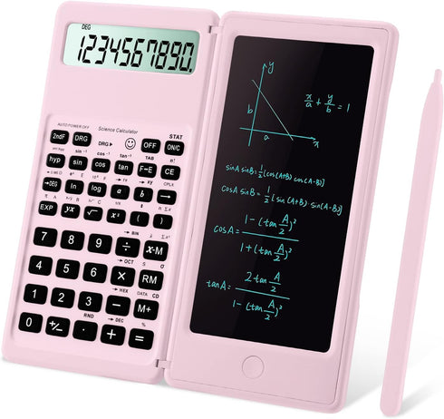Scientific Calculators for Students, 10-Digit Large Screen, Math Calculator with Notepad, Classroom Must Haves for Middle High School Supplies & C...