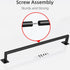 Bathroom Towel Bar, 24 Inch Towel Racks for Bathroom Wall Mounted, Heavy Duty Hand Towel Holder Organizer, Modern Home Decor Towel Rod, Matte Blac...