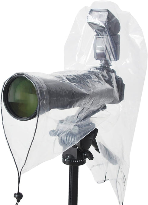 2 Pack 18" Long Camera Lens Rain Cover Raincoat with Flash Dust Sleeve Protector for Canon EOS R5 R6 Rp 5D 6D 7D 90D 80D 77D 70D Nikon Z7II Z6II Z...